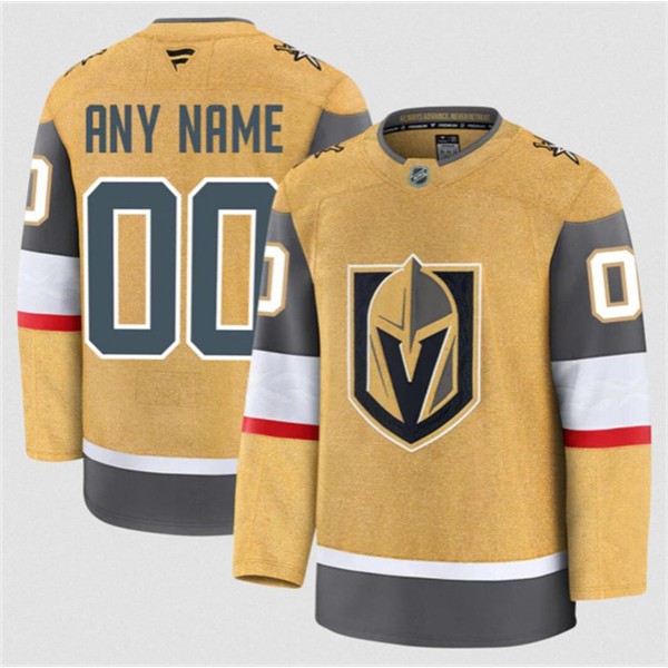 Vegas Golden Knights Custom Gold 2024-25 Home Stitched Jersey