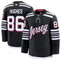 New Jersey Devils #86 Jack Hughes Black 2024-25 Alternate Stitched Jersey