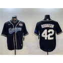 Los Angeles Dodgers #42 Jackie Robinson Black 2024 World Series Cool Base Stitched Jersey