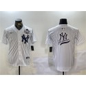 New York Yankees White Team Big Logo 2024 World Series Home Limited Stitched Jersey