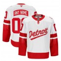 Detroit Red Wings Custom White Red 2024-25 Stadium Series Patch Stitched Jersey