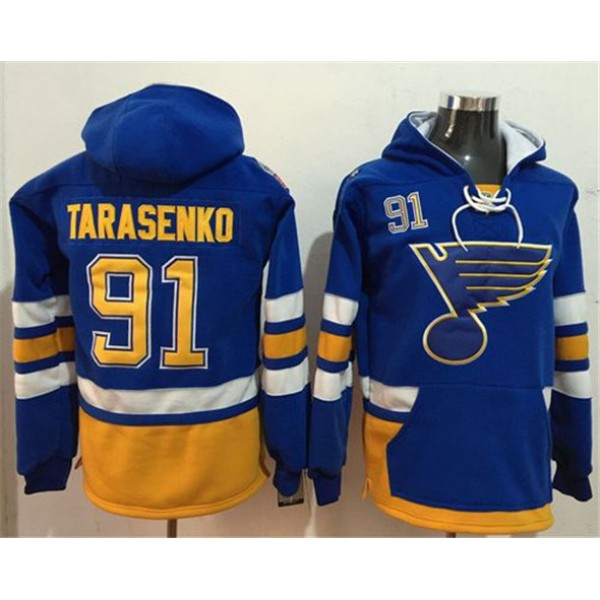 St. Louis Blues Custom Light Blue Name Number Pullover Hoodie