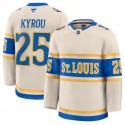 St. Louis Blues #25 Jordan Kyrou Cream 2024-25 Winter Classic Stitched Jersey