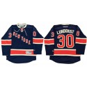 New York Rangers #30 Henrik Lundqvist Navy Stitched Jersey