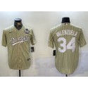 Los Angeles Dodgers #34 Fernando Valenzuela Cream 2024 World Series Cool Base Stitched Jersey