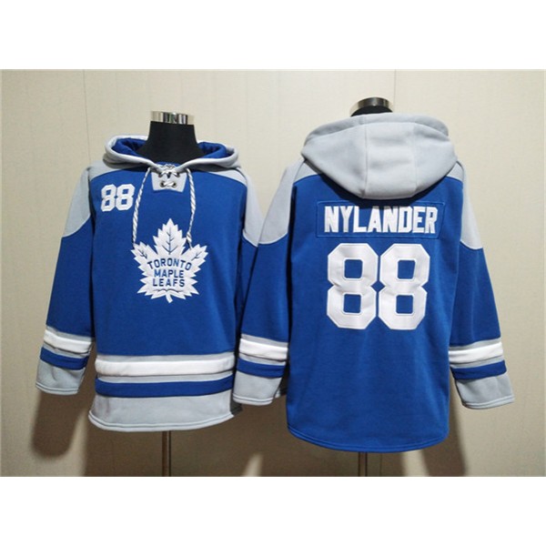 Toronto Maple Leafs #88 William Nylander Blue Ageless Must-Have Lace-Up Pullover Hoodie