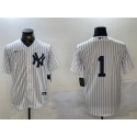 New York Yankees #1 Bobby Murcer White Cool Base Stitched Jersey