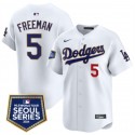 Los Angeles Dodgers #5 Freddie Freeman White 2024 World Tour Seoul Series Home Limited Stitched Jersey
