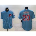 Philadelphia Phillies #20 Mike Schmidt Blue Cool Base Stitched Jersey