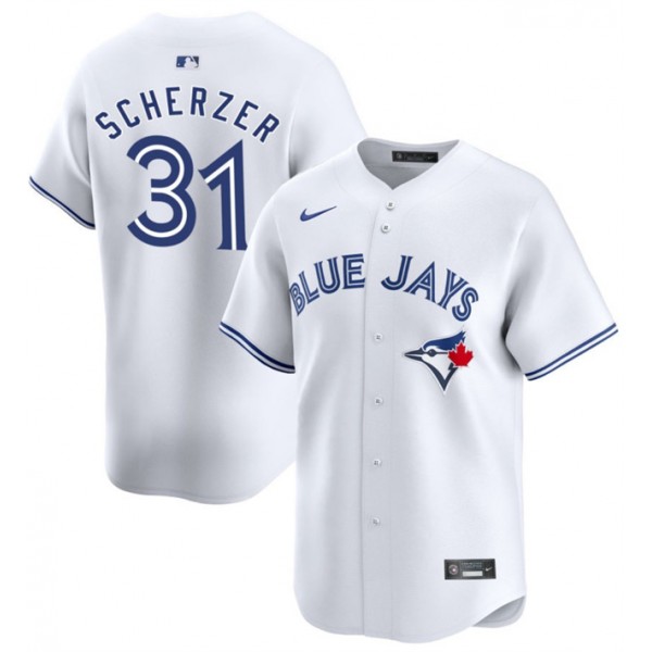 Toronto Blue Jays #31 Max Scherzer White 2024 Home Limited Stitched Jersey