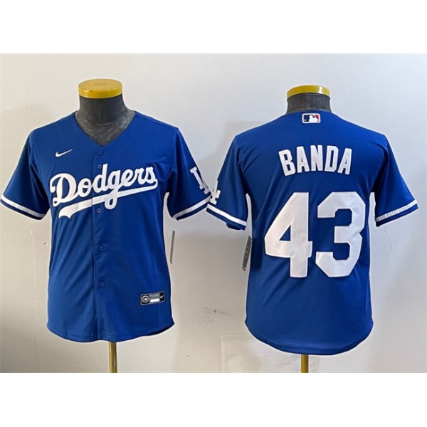 Los Angeles Dodgers #43 Anthony Banda Royal Alternate Limited Stitched Jersey
