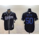 Los Angeles Dodgers #50 Mookie Betts Black 2024 World Series Champions Limited Stitched Jersey
