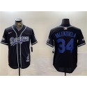 Los Angeles Dodgers #34 Toro Valenzuela Black 2024 World Series Champions Limited Stitched Jersey