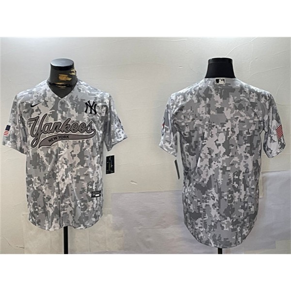 New York Yankees Blank 2024 Arctic Camo Stitched Jersey