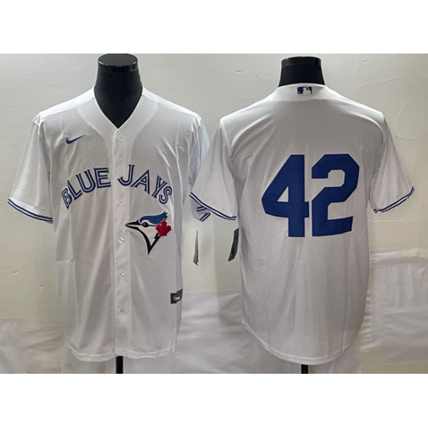 Toronto Blue Jays #42 Jackie Robinson White Cool Base Stitched Jersey