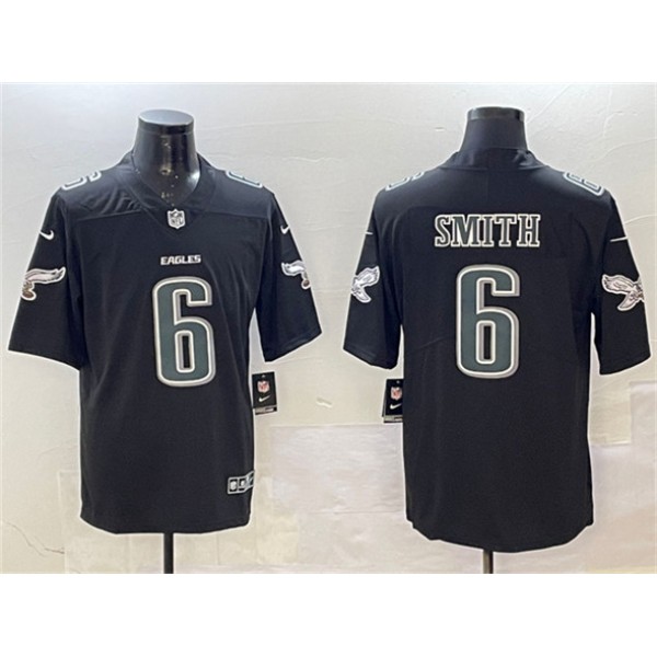 Philadelphia Eagles #6 DeVonta Smith Black Fashion New Vapor Untouchable Limited Stitched Jersey