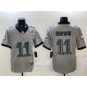 Philadelphia Eagles #11 A. J. Brown Gray 2025 Super Bowl LIX Patch Vapor Untouchable Limited Stitched Jersey