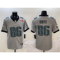 Philadelphia Eagles #86 Zach Ertz Gray 2025 Super Bowl LIX Patch Vapor Untouchable Limited Stitched Jersey