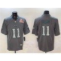 Philadelphia Eagles #11 A.J. Brown Gray 2025 Super Bowl LIX Patch Fashion Vapor Untouchable Limited Stitched Jersey