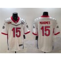 Kansas City Chiefs #15 Patrick Mahomes White 2025 Super Bowl LIX Patch Pro Bowl Vapor Limited Stitched Jersey