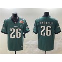Philadelphia Eagles #26 Saquon Barkley Green 2025 Super Bowl LIX Patch New Vapor Untouchable Limited Stitched Jersey
