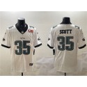 Philadelphia Eagles #35 Boston Scott White 2025 Super Bowl LIX Patch Vapor Untouchable Limited Stitched Jersey
