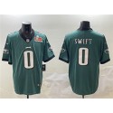 Philadelphia Eagles #0 D'Andre Swift Green 2025 Super Bowl LIX Patch Vapor Untouchable Limited Stitched Jersey