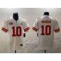 Kansas City Chiefs #10 Isiah Pacheco White 2025 Super Bowl LIX Patch Vapor Untouchable Limited Stitched Jersey