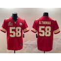 Kansas City Chiefs #58 Derrick Thomas Red 2025 Super Bowl LIX Patch Vapor Untouchable Limited Stitched Jersey