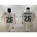 Philadelphia Eagles #26 Saquon Barkley White Fashion With 3-Star C Patch Vapor Untouchable Limited Stitched Jersey