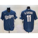 Los Angeles Dodgers #11 Roki Sasaki Navy Cool Base Stitched Jersey