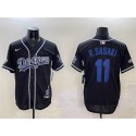 Los Angeles Dodgers #11 Roki Sasaki Black 2024 World Series Champions Limited Stitched Jersey