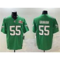 Philadelphia Eagles #55 Brandon Graham Green 2025 Super Bowl LIX Patch F.U.S.E. Throwback Vapor Untouchable Limited Stitched Jersey