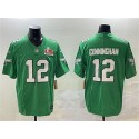 Philadelphia Eagles #12 Randall Cunningham Green 2025 Super Bowl LIX Patch F.U.S.E. Throwback Vapor Untouchable Limited Stitched Jersey