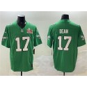 Philadelphia Eagles #17 Nakobe Dean Green 2025 Super Bowl LIX Patch F.U.S.E. Throwback Vapor Untouchable Limited Stitched Jersey