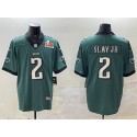 Philadelphia Eagles #2 Darius Slay Jr. Green 2025 Super Bowl LIX Patch Vapor Untouchable Limited Stitched Jersey