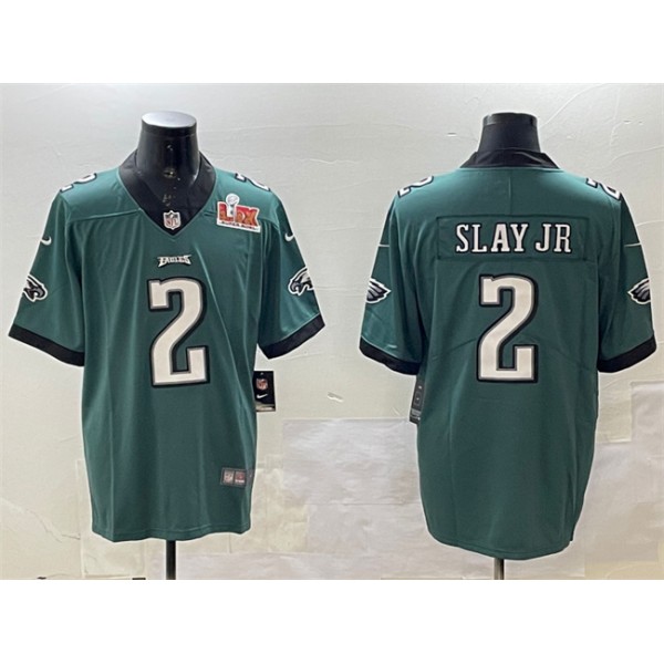 Philadelphia Eagles #2 Darius Slay Jr. Green 2025 Super Bowl LIX Patch Vapor Untouchable Limited Stitched Jersey