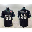 Philadelphia Eagles #55 Brandon Graham Black 2025 Super Bowl LIX Patch Vapor Untouchable Limited Stitched Jersey