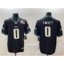 Philadelphia Eagles #0 D'Andre Swift Black 2025 Super Bowl LIX Patch Vapor Untouchable Limited Stitched Jersey
