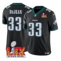 Philadelphia Eagles #33 Cooper DeJean Black 2025 Super Bowl LIX Patch Vapor Untouchable Limited Stitched Jersey
