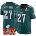 Philadelphia Eagles #27 Quinyon Mitchell Green 2025 Super Bowl LIX Patch Vapor Untouchable Limited Stitched Jersey