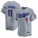 Los Angeles Dodgers #11 Roki Sasaki Gray 2025 Alternate Limited Stitched Jersey