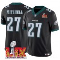 Philadelphia Eagles #27 Quinyon Mitchell Black 2025 Super Bowl LIX Patch Vapor Untouchable Limited Stitched Jersey