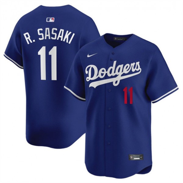 Los Angeles Dodgers #11 Roki Sasaki Royal 2025 Alternate Limited Stitched Jersey