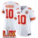 Kansas City Chiefs #10 Isiah Pacheco White 2025 F.U.S.E. Super Bowl LIX Patch Vapor Untouchable Limited Stitched Jersey