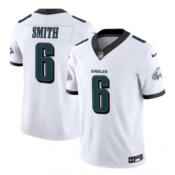 Philadelphia Eagles #6 DeVonta Smith White 2024 New F.U.S.E. Vapor Untouchable Limited Stitched Jersey