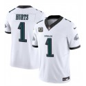 Philadelphia Eagles #1 Jalen Hurts White 2024 New F.U.S.E. Vapor Untouchable Limited Stitched Jersey