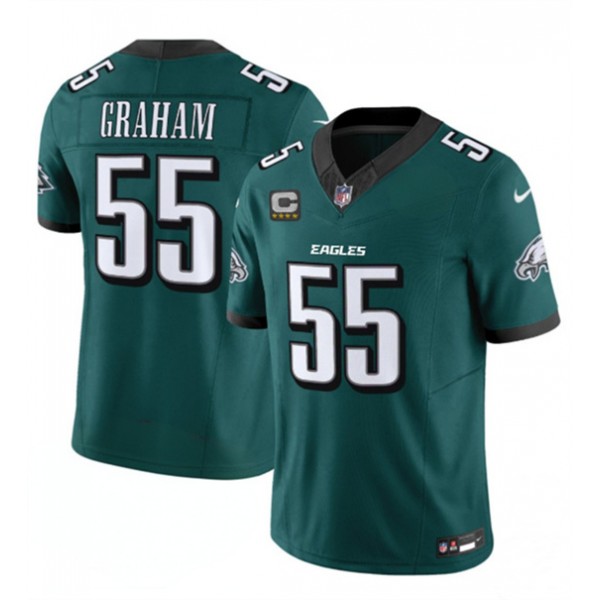Philadelphia Eagles #55 Brandon Graham Green 2024 With 4-Star C Patch F.U.S.E. Vapor Untouchable Limited Jersey