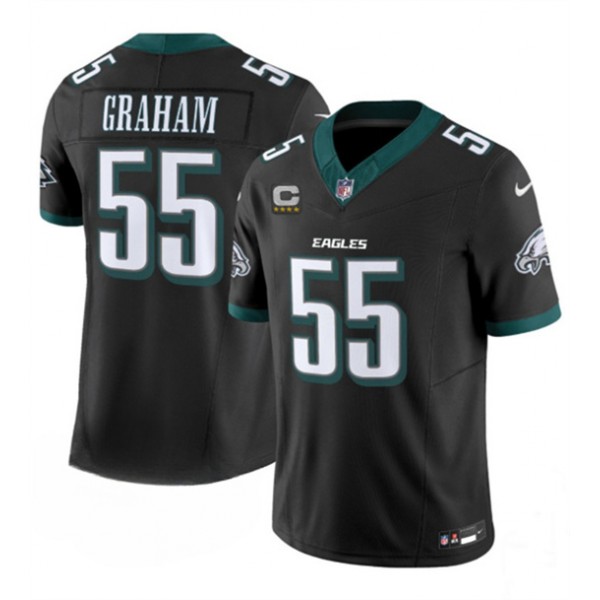 Philadelphia Eagles #55 Brandon Graham Black 2024 With 4-Star C Patch F.U.S.E. Vapor Untouchable Limited Jersey