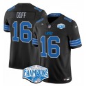 Detroit Lions #16 Jared Goff Black 2024 NFC North Champions F.U.S.E. Vapor Limited Stitched Jersey